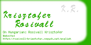 krisztofer rosivall business card